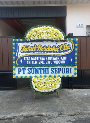Papan Bunga Duka di Motoboi Besar